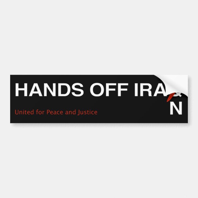 Autocollant De Voiture Mains outre d'adhésif pour pare-chocs de l'Iran (Devant)