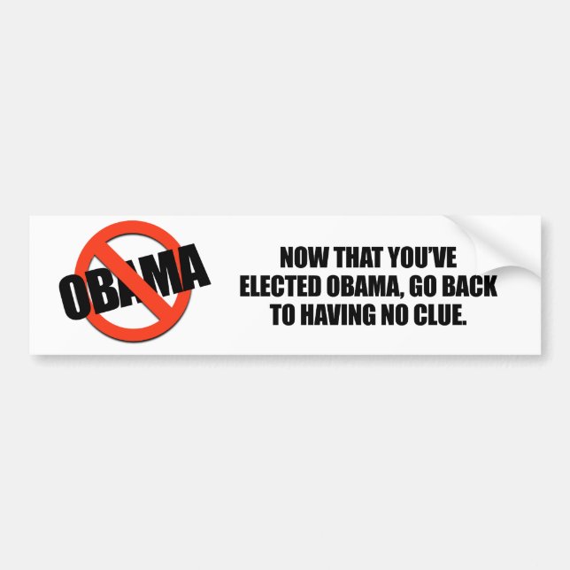 Autocollant De Voiture Maintenant que vous avez élu Obama, retournez à (Devant)