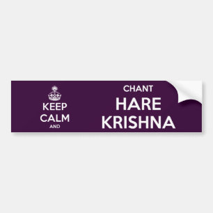 Autocollant De Voiture Maintenez les lièvres Krishna calmes et de chant