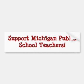 Autocollant De Voiture Maîtres d'école de public du Michigan de soutien
