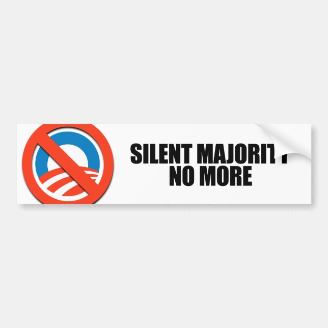 AUTOCOLLANT DE VOITURE MAJORITÉ SILENCIEUSE PAS PLUS (Devant)