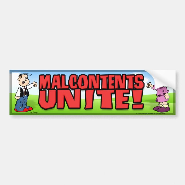 Autocollant De Voiture Malcontent Unite (Devant)