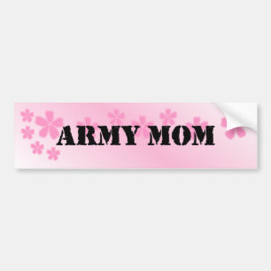 Autocollant De Voiture Maman d'armée rose-foncé