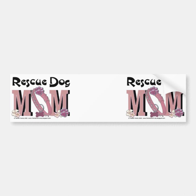 Autocollant De Voiture MAMAN de chien de délivrance (Devant)