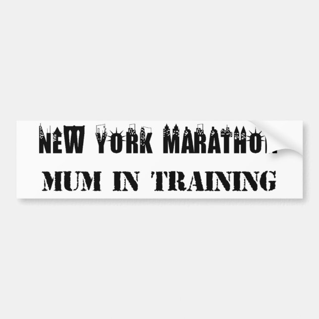 Autocollant De Voiture Maman de marathon de New York dans l'adhésif pour (Devant)