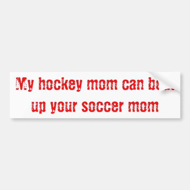 Autocollant De Voiture Maman d'hockey (Devant)