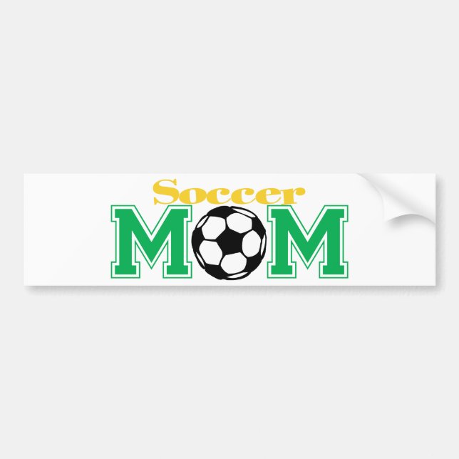 Autocollant De Voiture Maman du football (Devant)
