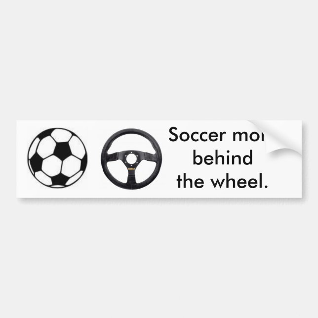 Autocollant De Voiture Maman du football (Devant)