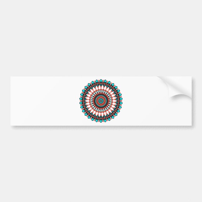 Autocollant De Voiture Mandala amérindienne (Devant)