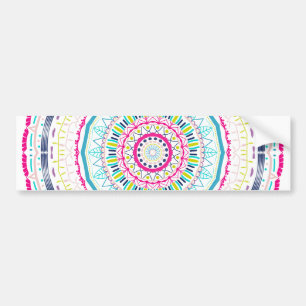 Autocollant De Voiture mandala coloré