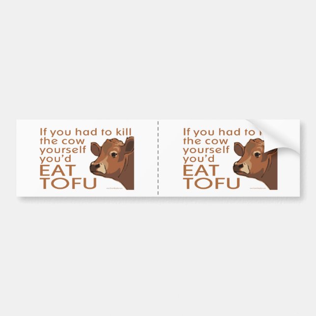 Autocollant De Voiture Mange du tofu (Devant)