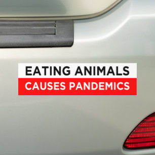Autocollant De Voiture manger des animaux cause des pandémies végétalienn