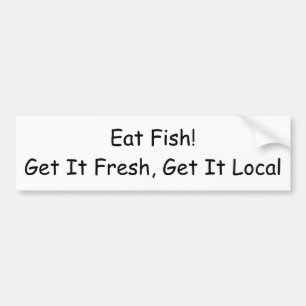 Autocollant De Voiture Mangez les poissons ! Obtenez-le frais, obtenez-le