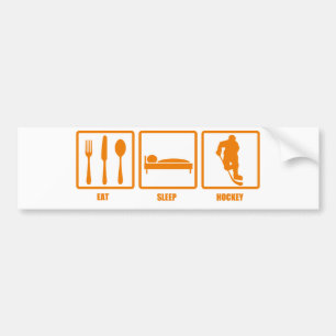 Autocollant De Voiture Mangez l'hockey de sommeil