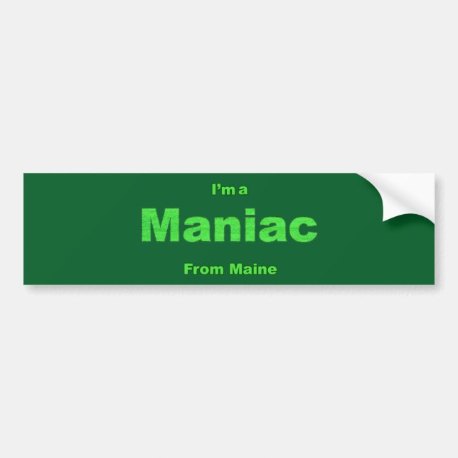 Autocollant De Voiture Maniac du Maine (Devant)