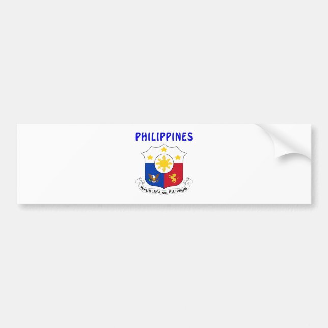 Autocollant De Voiture Manteau de PHILIPPINES des bras (Devant)