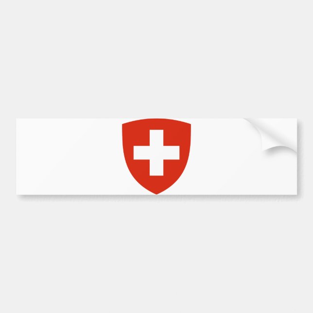 Autocollant De Voiture Manteau officiel de la Suisse de symbole (Devant)