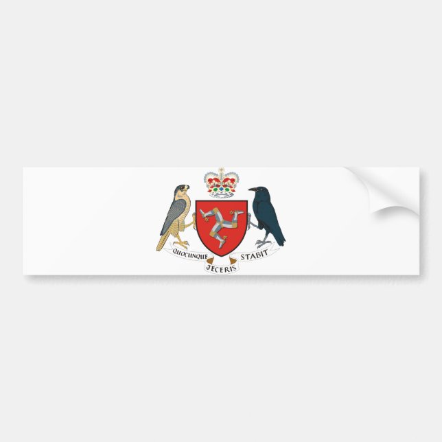 Autocollant De Voiture Manteau officiel d'île de Man de symbole (Devant)