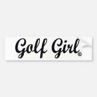 Autocollant De Voiture Manuscrit de fille de golf