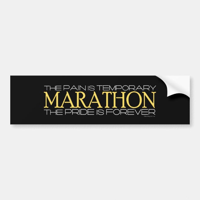 Autocollant De Voiture Marathon - la fierté est Forever (Devant)