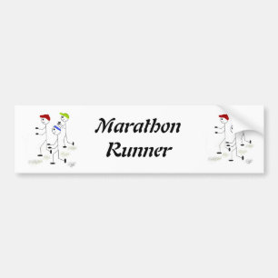 Autocollant De Voiture Marathon Runner