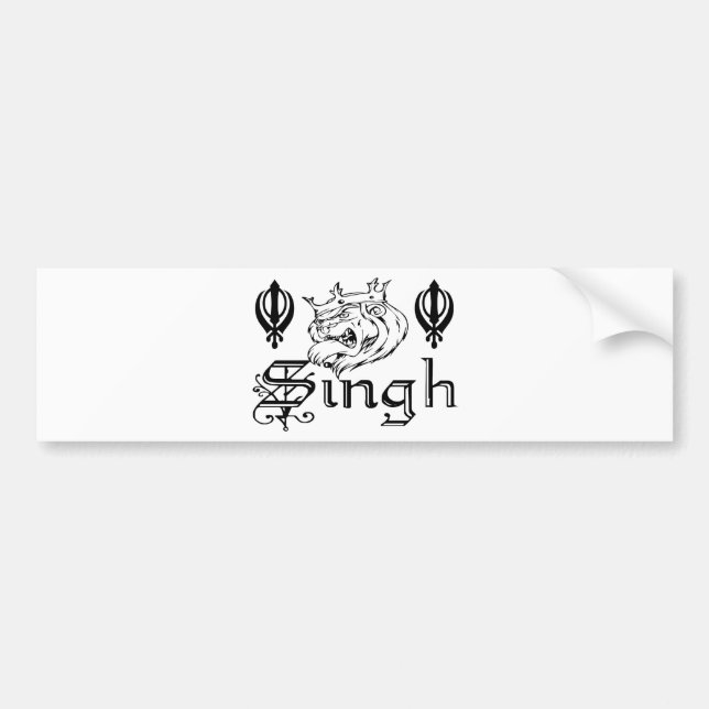 Autocollant De Voiture Marchandises sikhes de Khanda Khalsa de Punjabi (Devant)