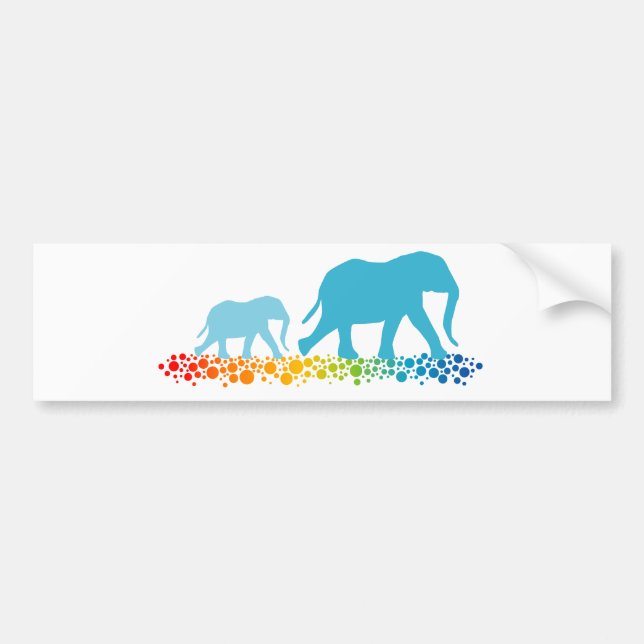 Autocollant De Voiture Marche des frères d'éléphants (Devant)