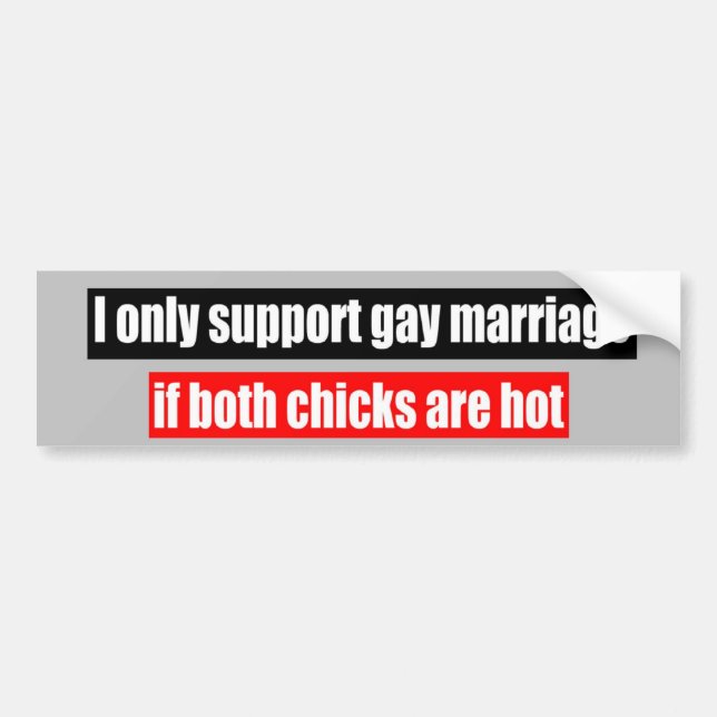 AUTOCOLLANT DE VOITURE MARIAGE HOMOSEXUEL (Devant)