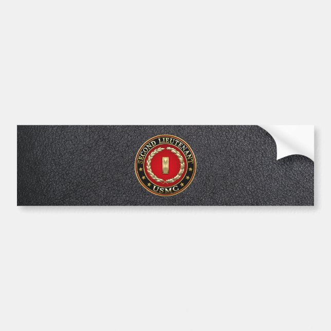 Autocollant De Voiture Marines américains : Sous-lieutenant (USMC 2ndLt)  (Devant)