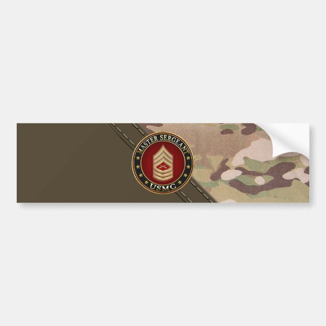 Autocollant De Voiture Marines des États-Unis : Sergent-maître (USMC MSgt (Devant)
