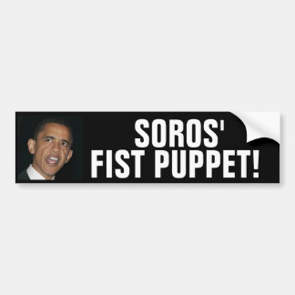 Autocollant De Voiture MARIONNETTE DU POING DE SOROS ! Anti Obama