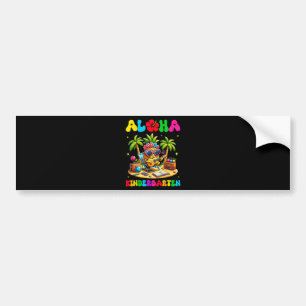 Autocollant De Voiture Maternelle Aloha Ananas Hawaï Rentree Scolaire