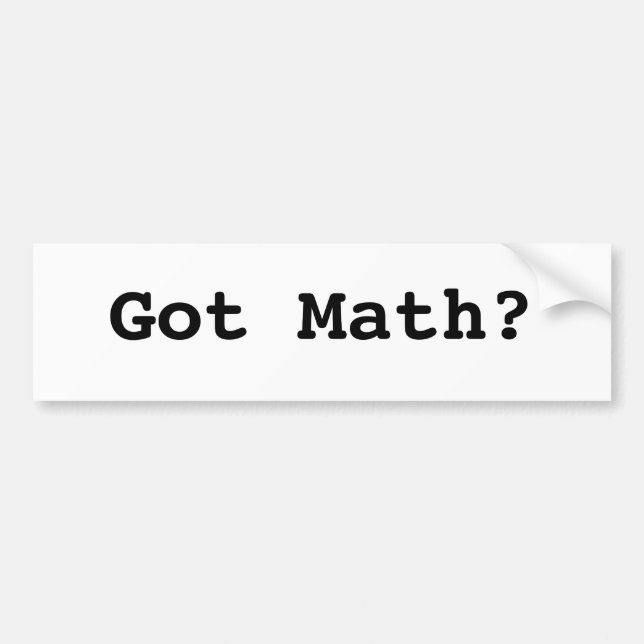 Autocollant De Voiture Maths obtenues ? (Devant)