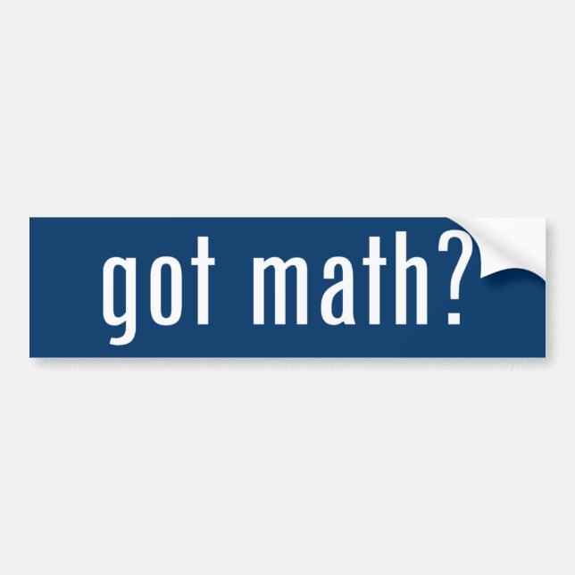 Autocollant De Voiture maths obtenues ? (Devant)