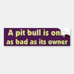 Autocollant De Voiture Mauvais adhésif pour pare-chocs de pitbull de