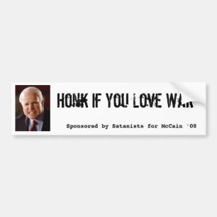 Autocollant De Voiture Mccain, cornement si vous aimez la guerre,