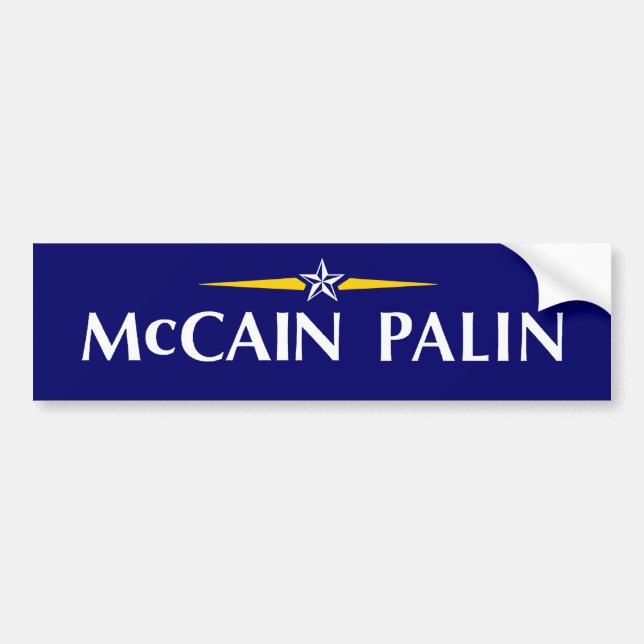 AUTOCOLLANT DE VOITURE MCCAIN PALIN BOMPER STICKER (Devant)