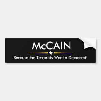 Autocollant De Voiture McCAIN pour le Président adhésif pour pare-chocs