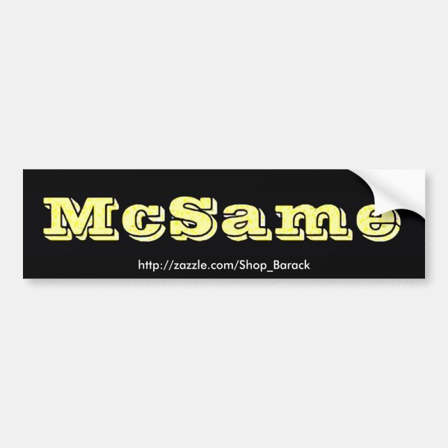 Autocollant De Voiture McSame McCain (Devant)