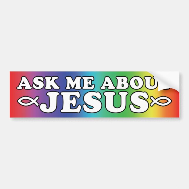Autocollant De Voiture Me questionner sur Jésus (Devant)