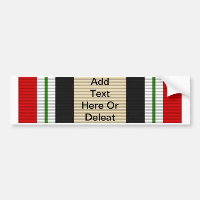 Autocollant De Voiture Médaille de campagne de l'Irak (Devant)
