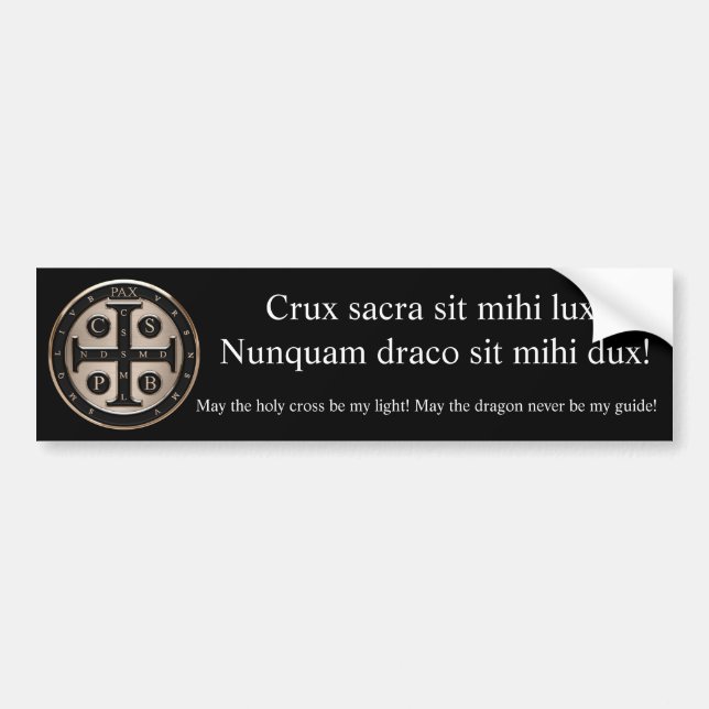 Autocollant De Voiture Médaille Saint-Benoît (Devant)