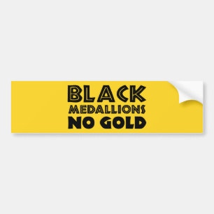 AUTOCOLLANT DE VOITURE MÉDALLIONS NOIRES PAS D'OR