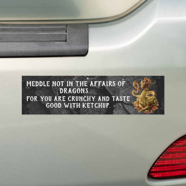 Autocollant De Voiture Meddle Pas Dans Les Affaires De Dragons Bumper Sti (En voiture)