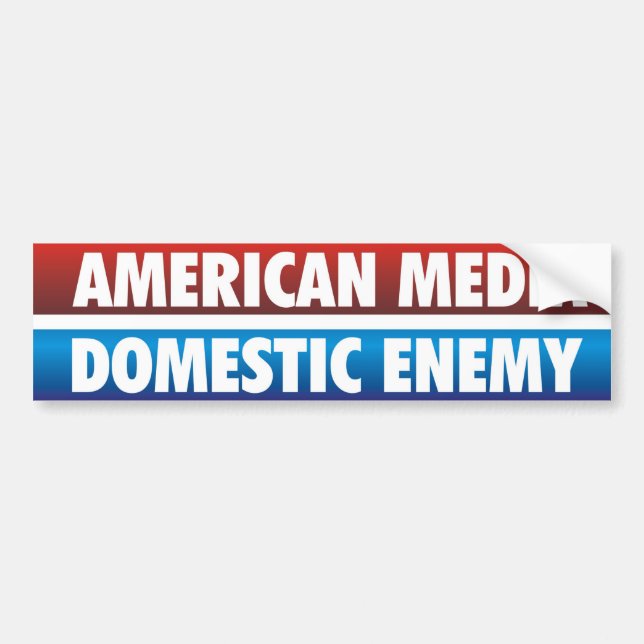 Autocollant De Voiture Médias américains - ennemi domestique (Devant)