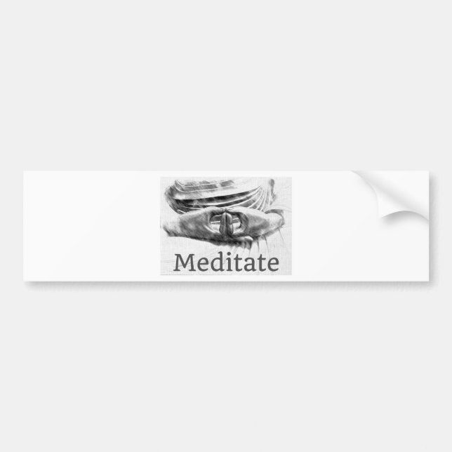 Autocollant De Voiture Méditez (Devant)