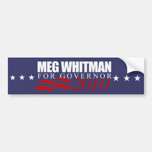Autocollant De Voiture Meg Whitman pour le gouverneur 2010