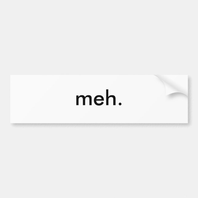 Autocollant De Voiture meh. (Devant)