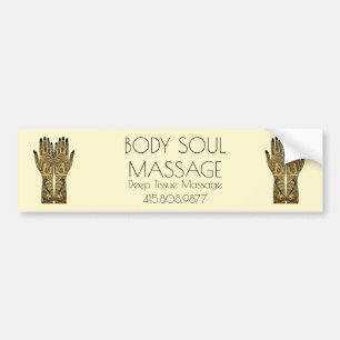 Autocollant De Voiture Mehndi Tattoo Hands Promotional Massage Holistic