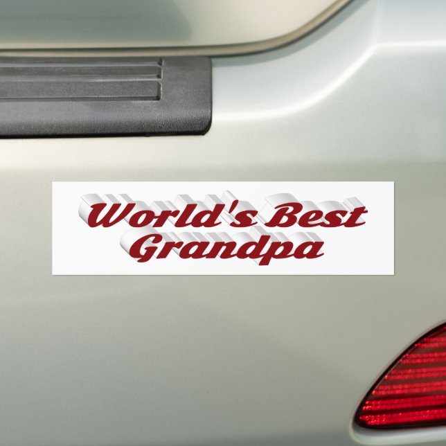 Autocollant De Voiture Meilleur grand-père texte bourgogne (En voiture)